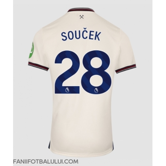 West Ham United Tomas Soucek #28 Tricou Fotbal Replică 2025-26 Barbati Deplasare